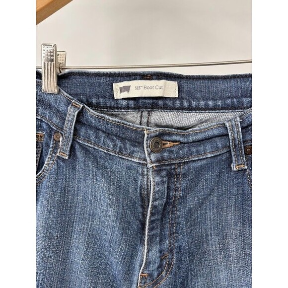Levis 515 Jeans Size 14 M Womens Boot Cut Stretch Blue Denim‎ - Picture 2 of 10